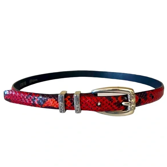 Brighton | Accessories | Brighton Red Snake Print Leather  display picture 1